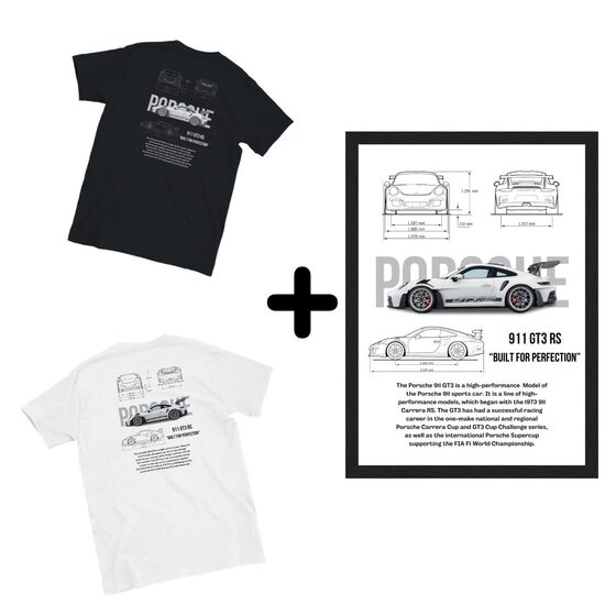 Porsche GT3 RS Bundle - Poster + T-Shirt